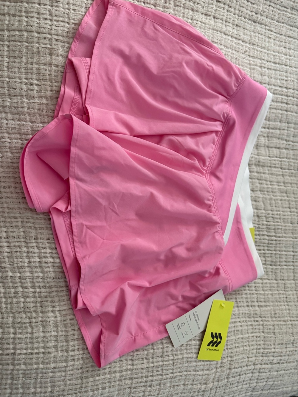 all in motion Pink Athletic Shorts with White Trim